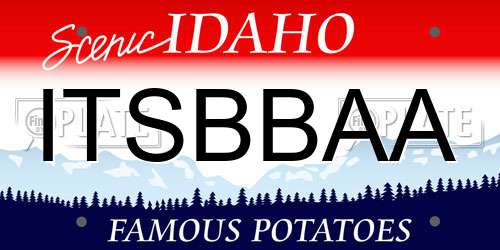 ITSBBAA Idaho License Plate