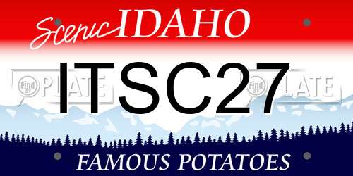 ITSC27 Idaho License Plate