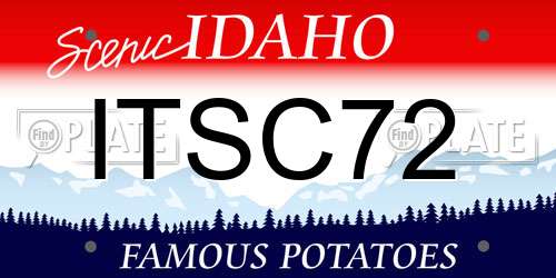 ITSC72 Idaho License Plate