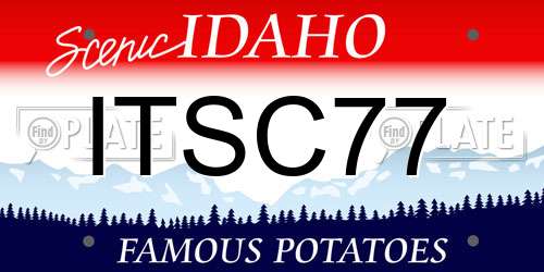 ITSC77 Idaho License Plate