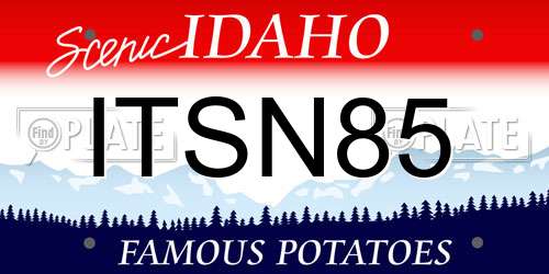 ITSN85 Idaho License Plate