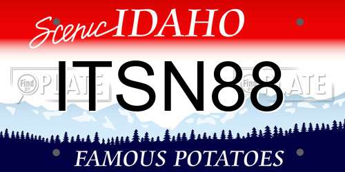 ITSN88 Idaho License Plate