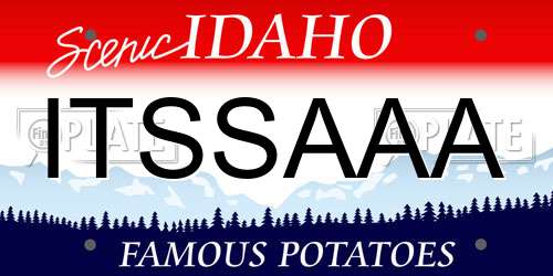 ITSSAAA Idaho License Plate
