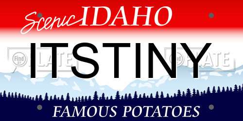 ITSTINY Idaho License Plate