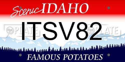 ITSV82 Idaho License Plate