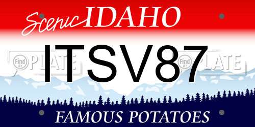 ITSV87 Idaho License Plate
