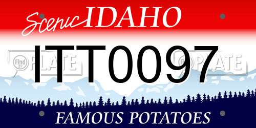 ITT0097 Idaho License Plate
