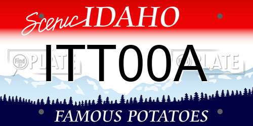 ITT00A Idaho License Plate