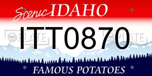 ITT0870 Idaho License Plate