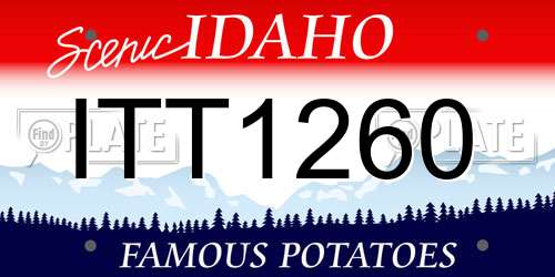ITT1260 Idaho License Plate