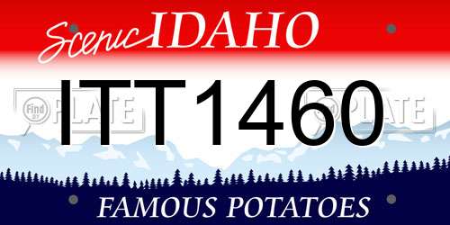 ITT1460 Idaho License Plate