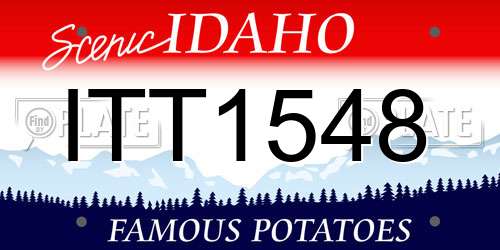 ITT1548 Idaho License Plate