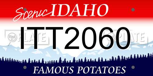 ITT2060 Idaho License Plate