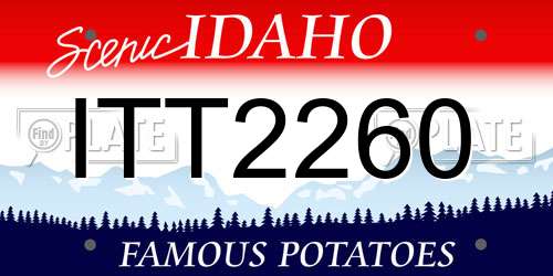 ITT2260 Idaho License Plate