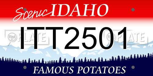 ITT2501 Idaho License Plate