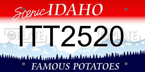 ITT2520 Idaho License Plate