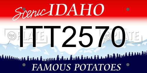 ITT2570 Idaho License Plate