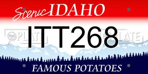 ITT268 Idaho License Plate