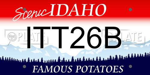 ITT26B Idaho License Plate