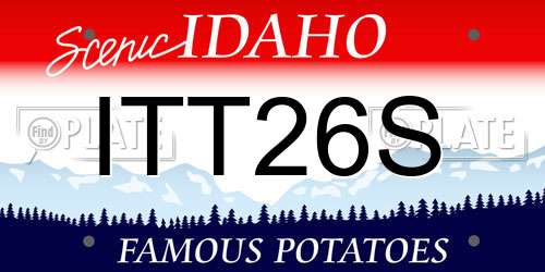 ITT26S Idaho License Plate