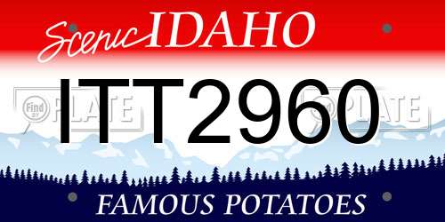 ITT2960 Idaho License Plate