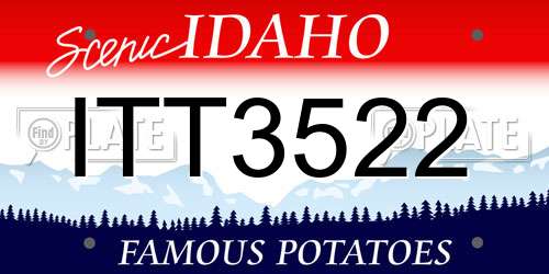 ITT3522 Idaho License Plate