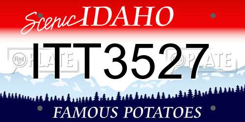 ITT3527 Idaho License Plate