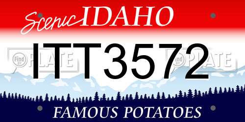 ITT3572 Idaho License Plate
