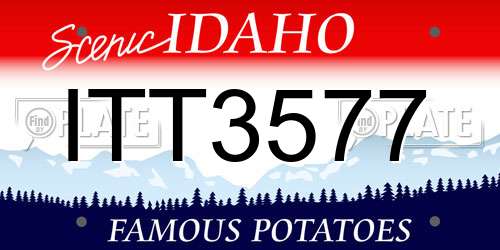 ITT3577 Idaho License Plate