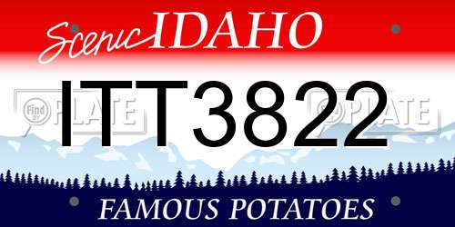 ITT3822 Idaho License Plate