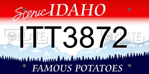 ITT3872 Idaho License Plate