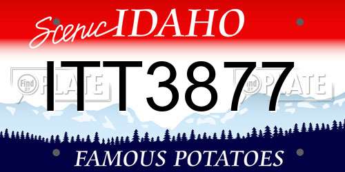 ITT3877 Idaho License Plate