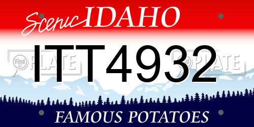 ITT4932 Idaho License Plate