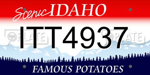 ITT4937 Idaho License Plate