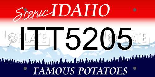 ITT5205 Idaho License Plate