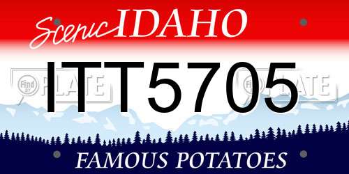 ITT5705 Idaho License Plate