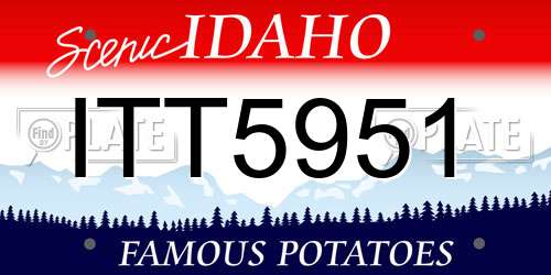 ITT5951 Idaho License Plate