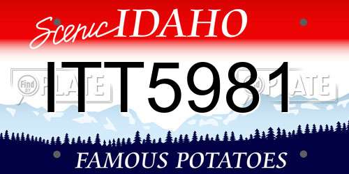 ITT5981 Idaho License Plate