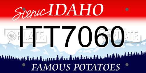ITT7060 Idaho License Plate