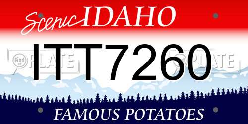 ITT7260 Idaho License Plate