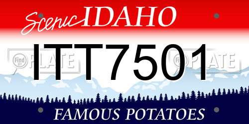 ITT7501 Idaho License Plate