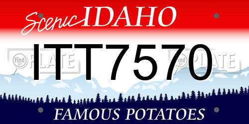 ITT7570 Idaho License Plate