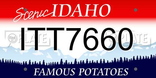 ITT7660 Idaho License Plate