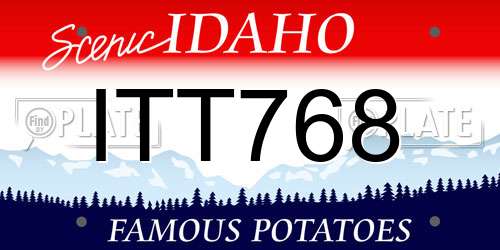 ITT768 Idaho License Plate