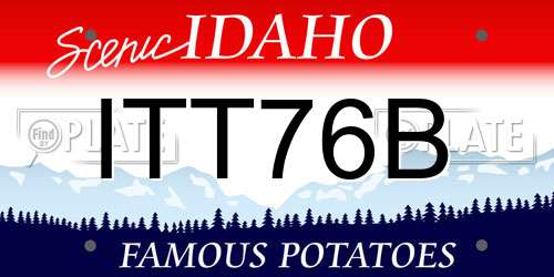 ITT76B Idaho License Plate
