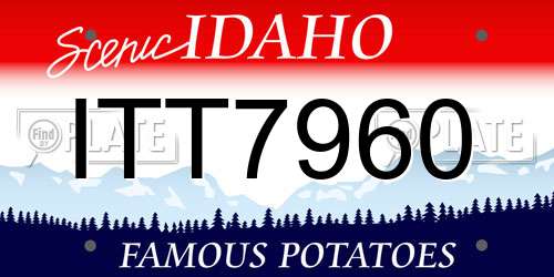 ITT7960 Idaho License Plate