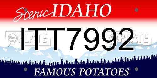ITT7992 Idaho License Plate