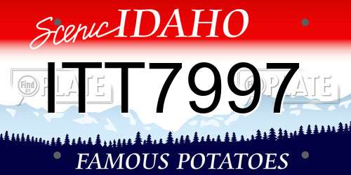ITT7997 Idaho License Plate