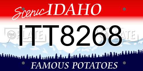 ITT8268 Idaho License Plate