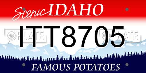 ITT8705 Idaho License Plate